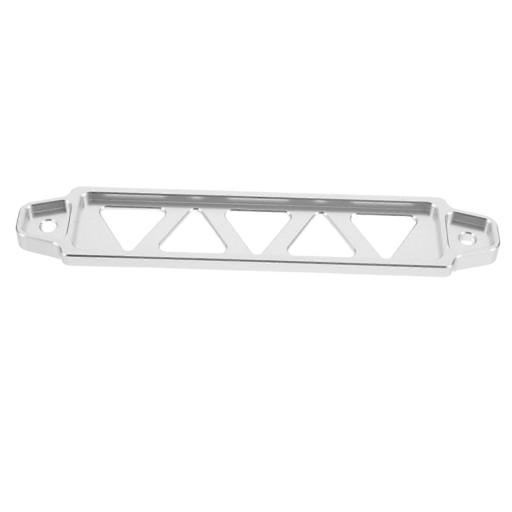 Aluminium Battery Holder for Car - Stable Mounting with Hole Structure, Easy Installation, Compatible with Various Vehicle Models, Silver Color