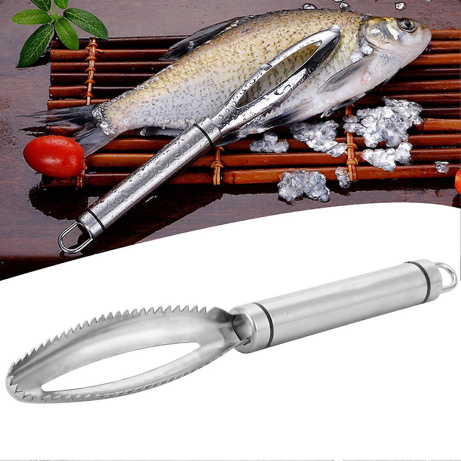 Fish Scaler Stainless Steel Fish Scraper Fish Scale Remover Scraping Removing Tool Kitchen Tool