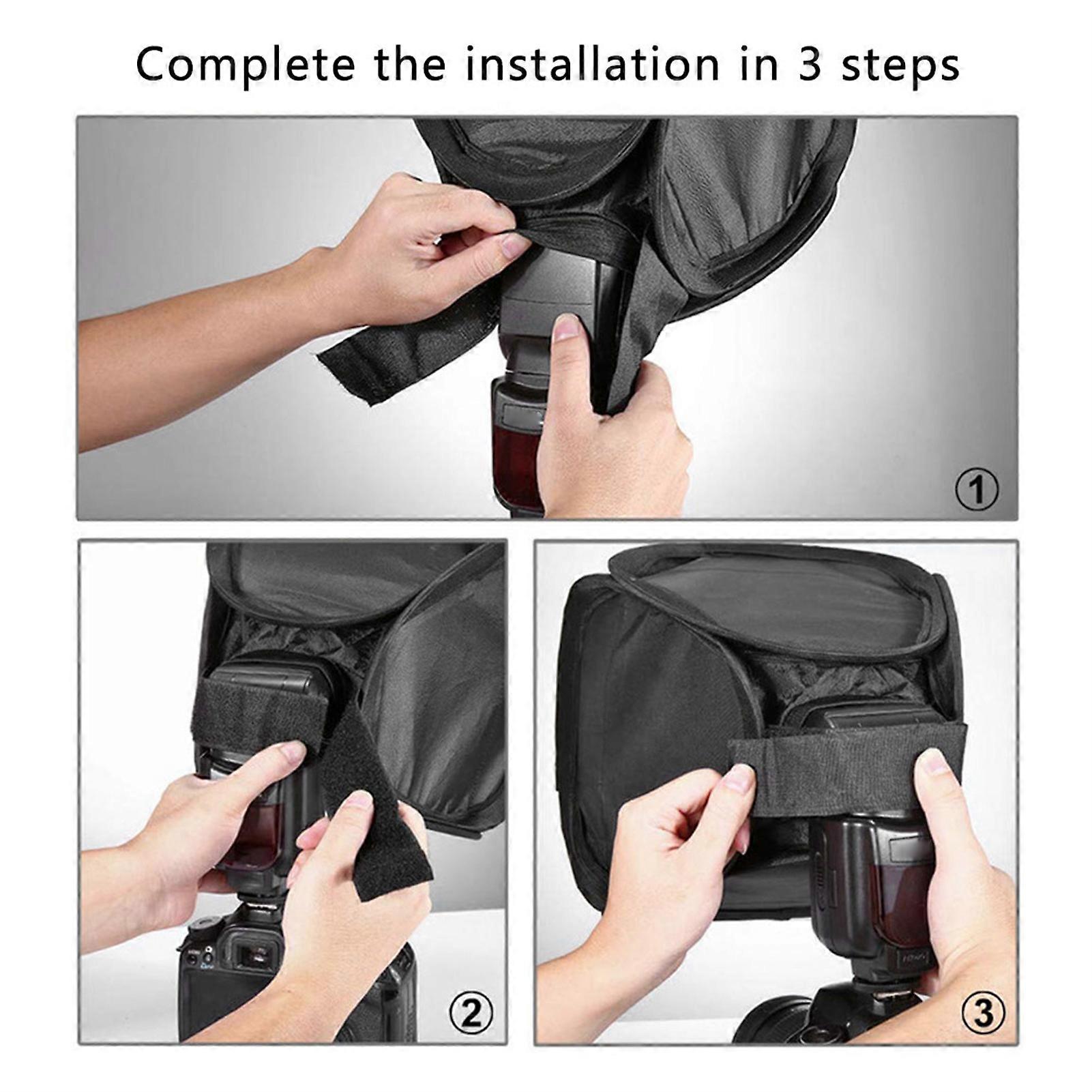 23cm White Portable Folding Softbox for SLR Camera Flash Light