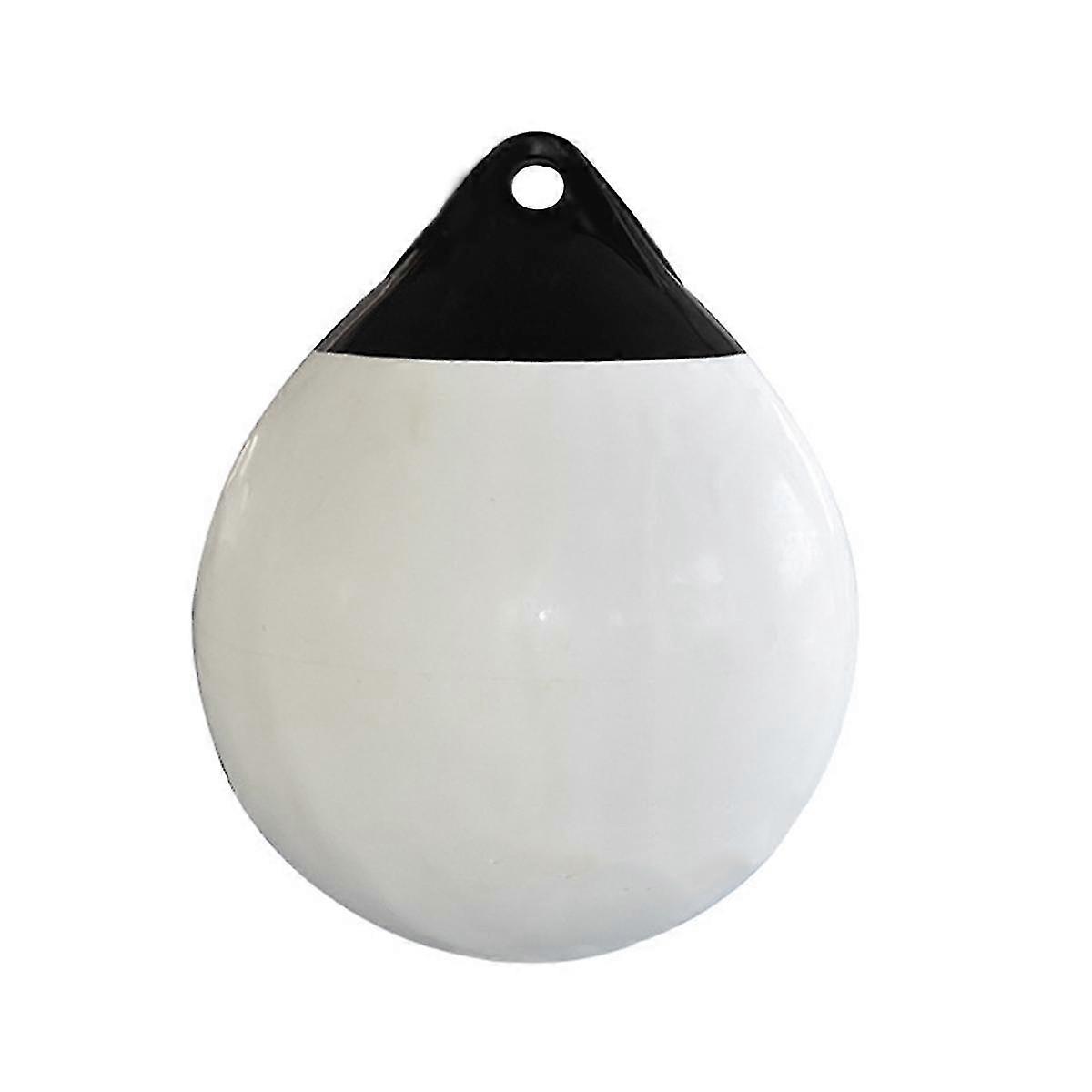 Heavy Duty PVC Boat Fenders with Ball Round Anchor Buoy - Marine Mooring Buoy Protection for Dock Bumpers, White