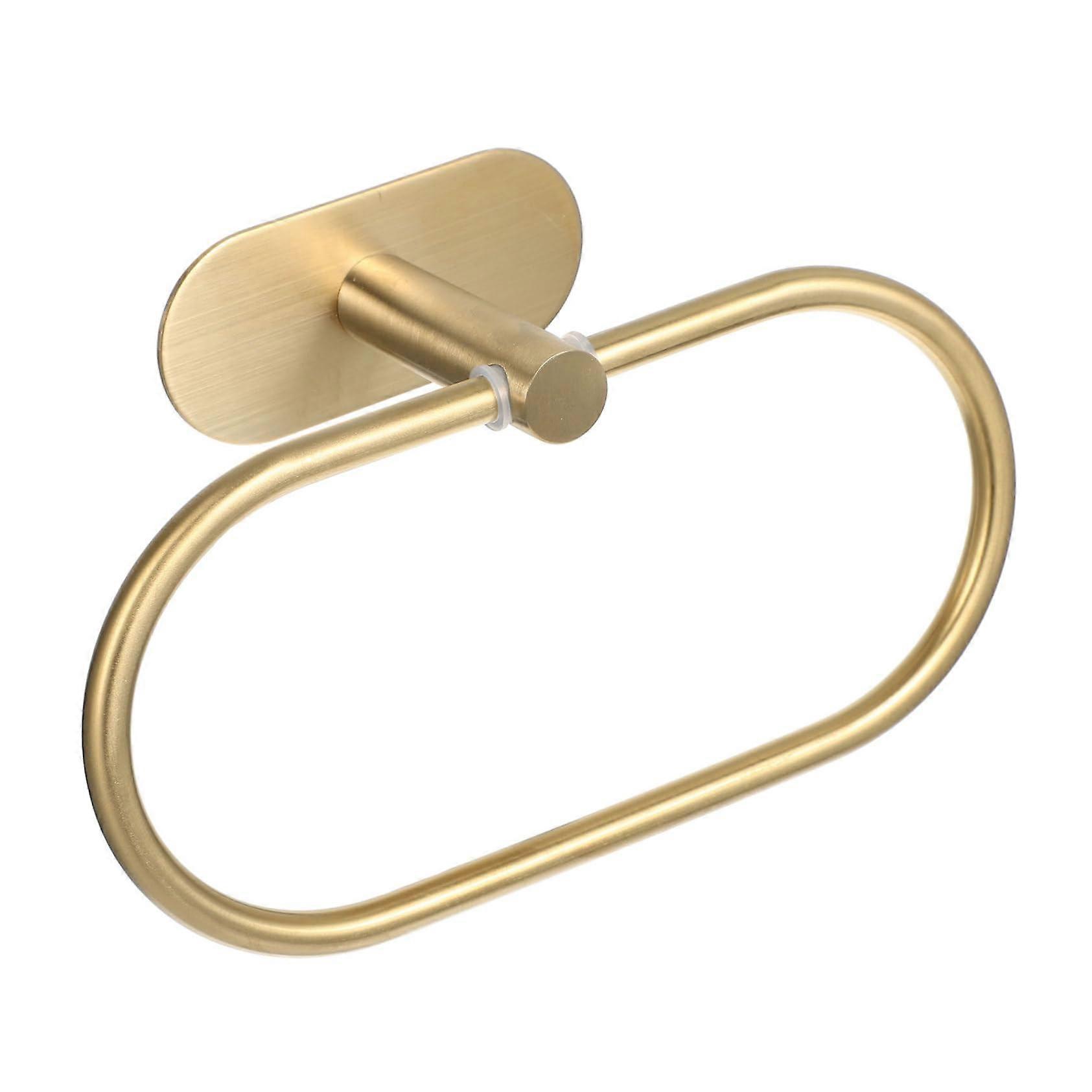 Oval Towel Ring WallMounted SpaceSaving for Bathroom and Kitchen Durable for Towels and Dish Towels Design