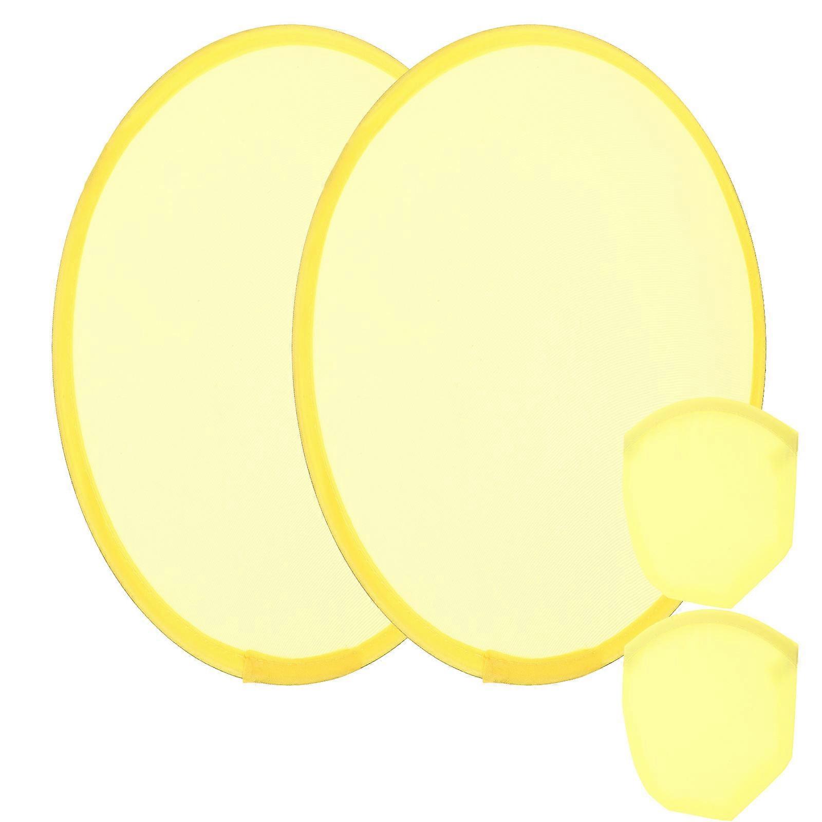 Portable Folding Round Handheld Fan Set – Reusable Summer Cooling for Weddings, Festivals & Outdoor Events – 2pcs Dance Paddle Fan