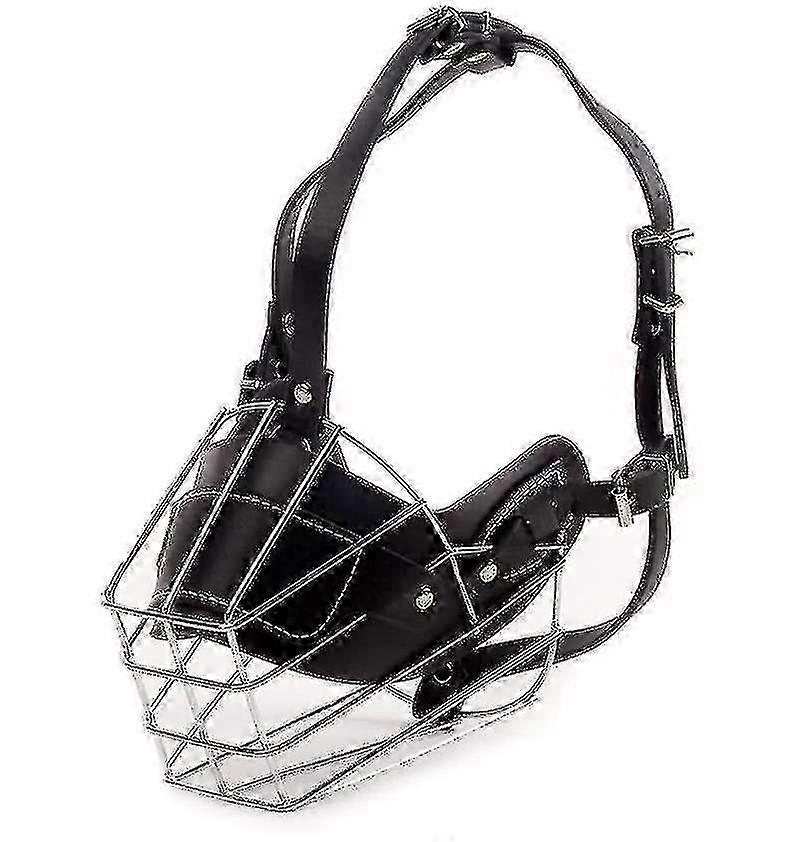 Super Metal Muzzle Dog Muzzles Leather Muzzle For Large Dogs