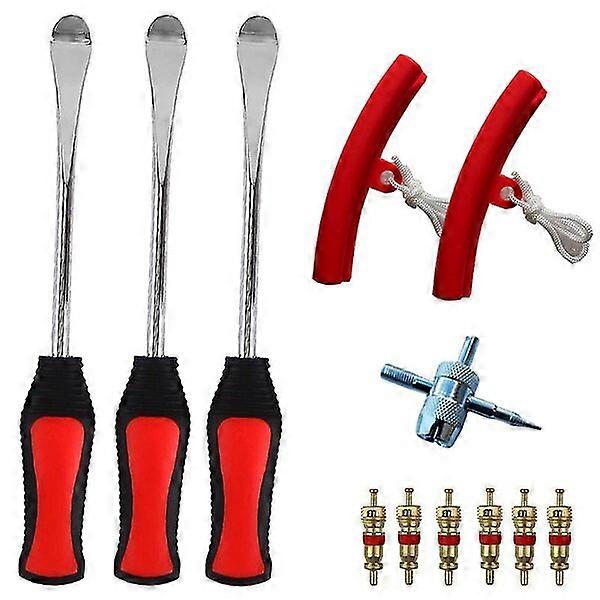 Tire tool set with protection device and durable design