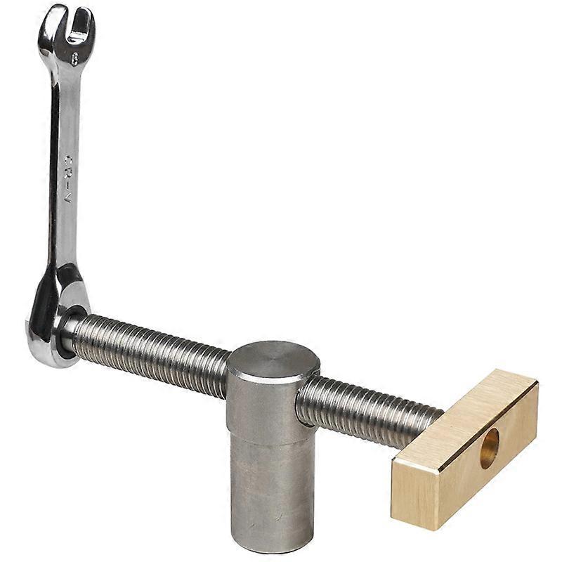 Lilaris Quick Clamps for Table Bench with 1 Bench Dog for 20mm Hole, Positioning Workbench Stop and Quick Clamps for 20mm Hole for Woodworking, Silv