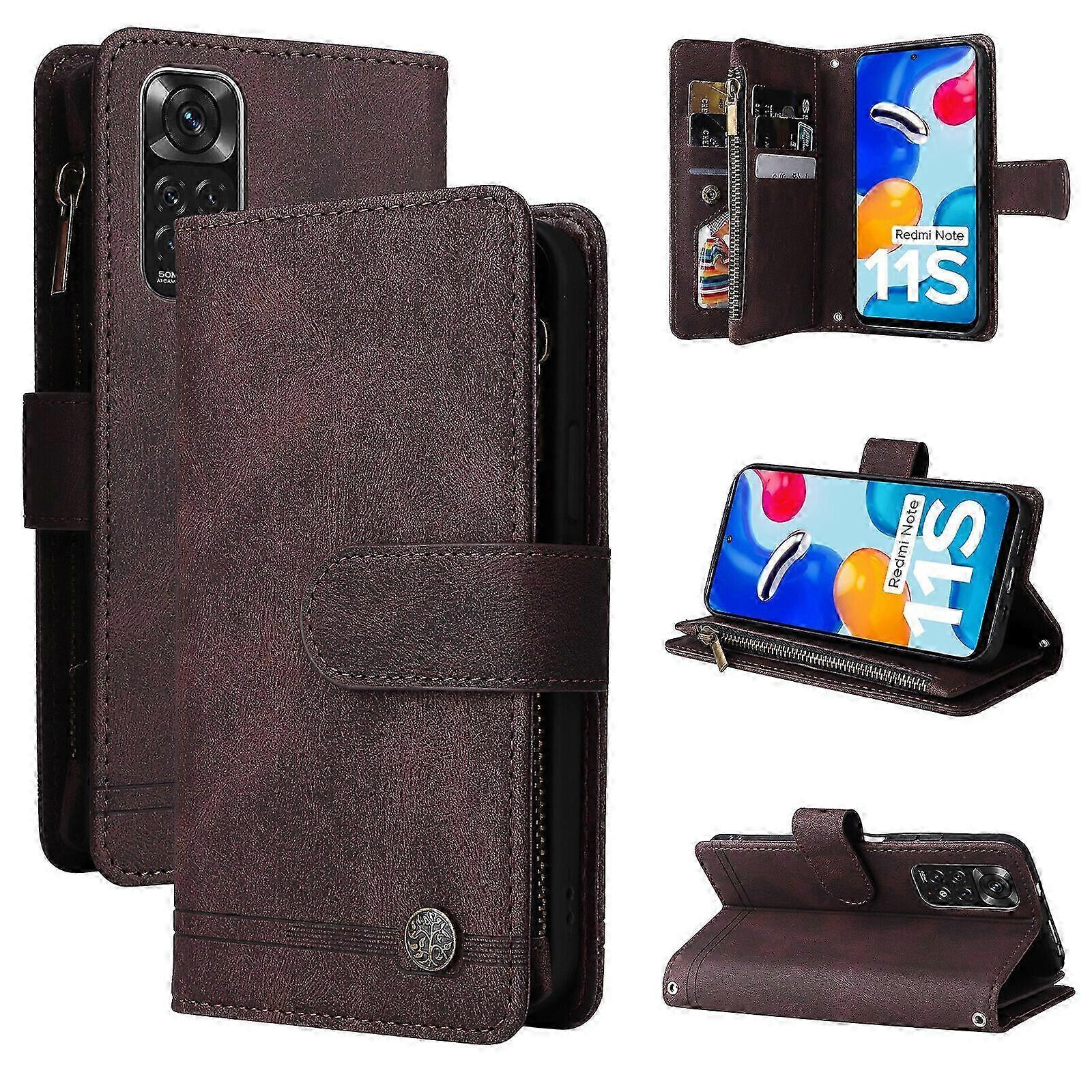 Case for Xiaomi Redmi Note 11S Leather Flip Folio Case with Credit ...