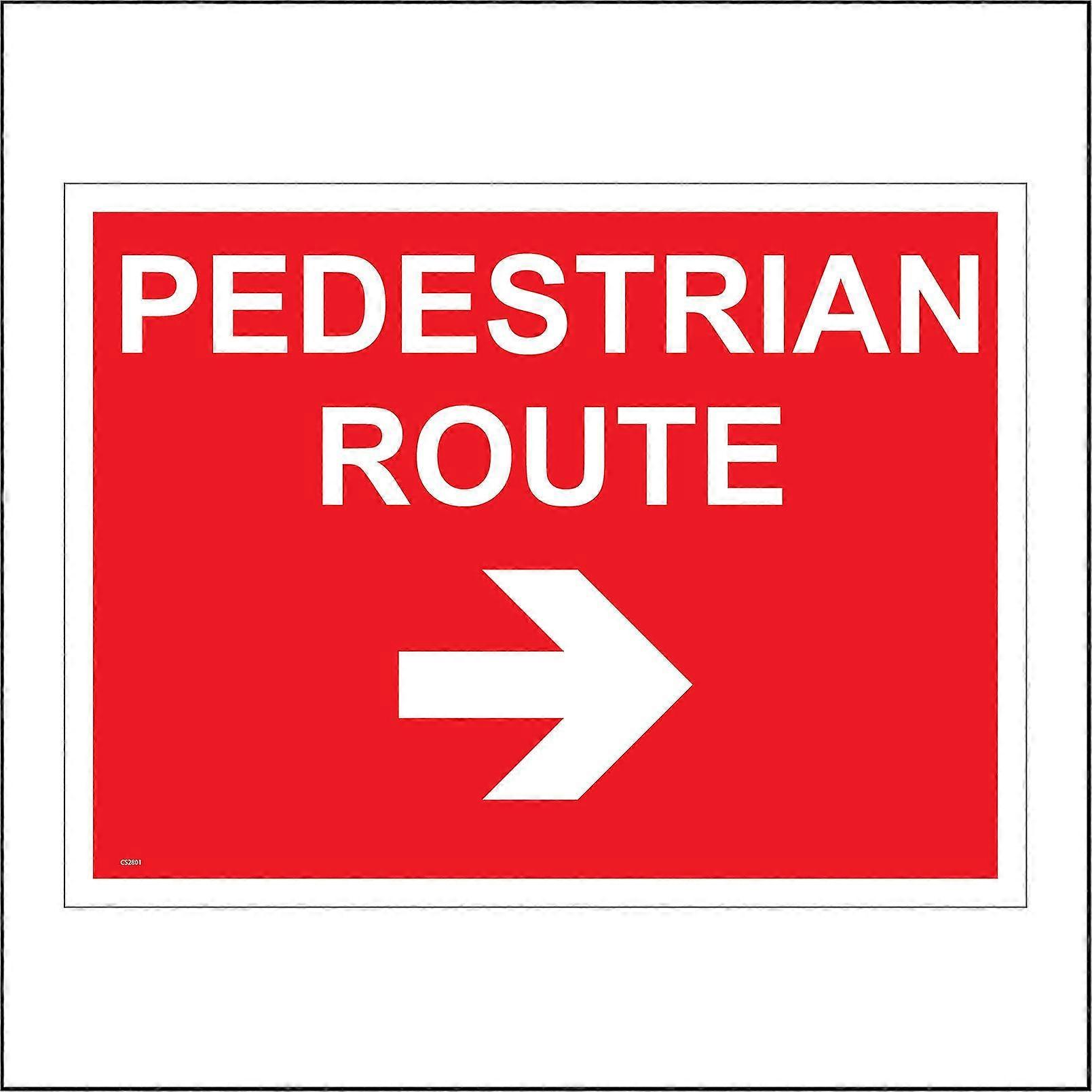 CS281 Pedestrian Route Right Arrow Sign with Right Arrow