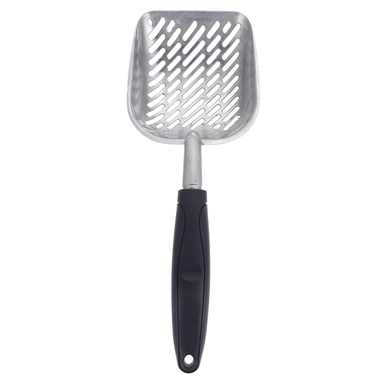 Cat Litter Scooper Handle Aluminum Alloy Poop Cleaning Tool for Cats and Dogs Easy Filtering Design for Keeping Litter Box