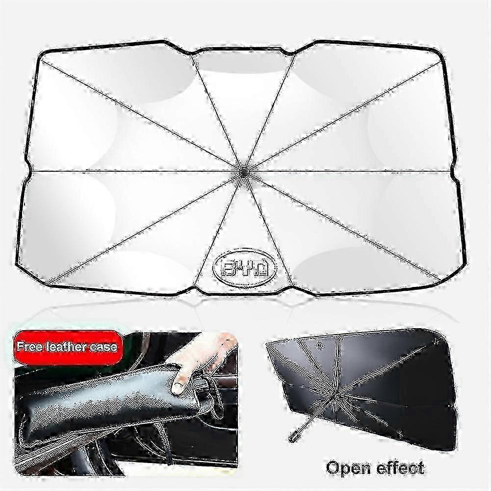 Car Sunshade Windshield Sun Shade, Titanium Silver Cloth Foldable W...