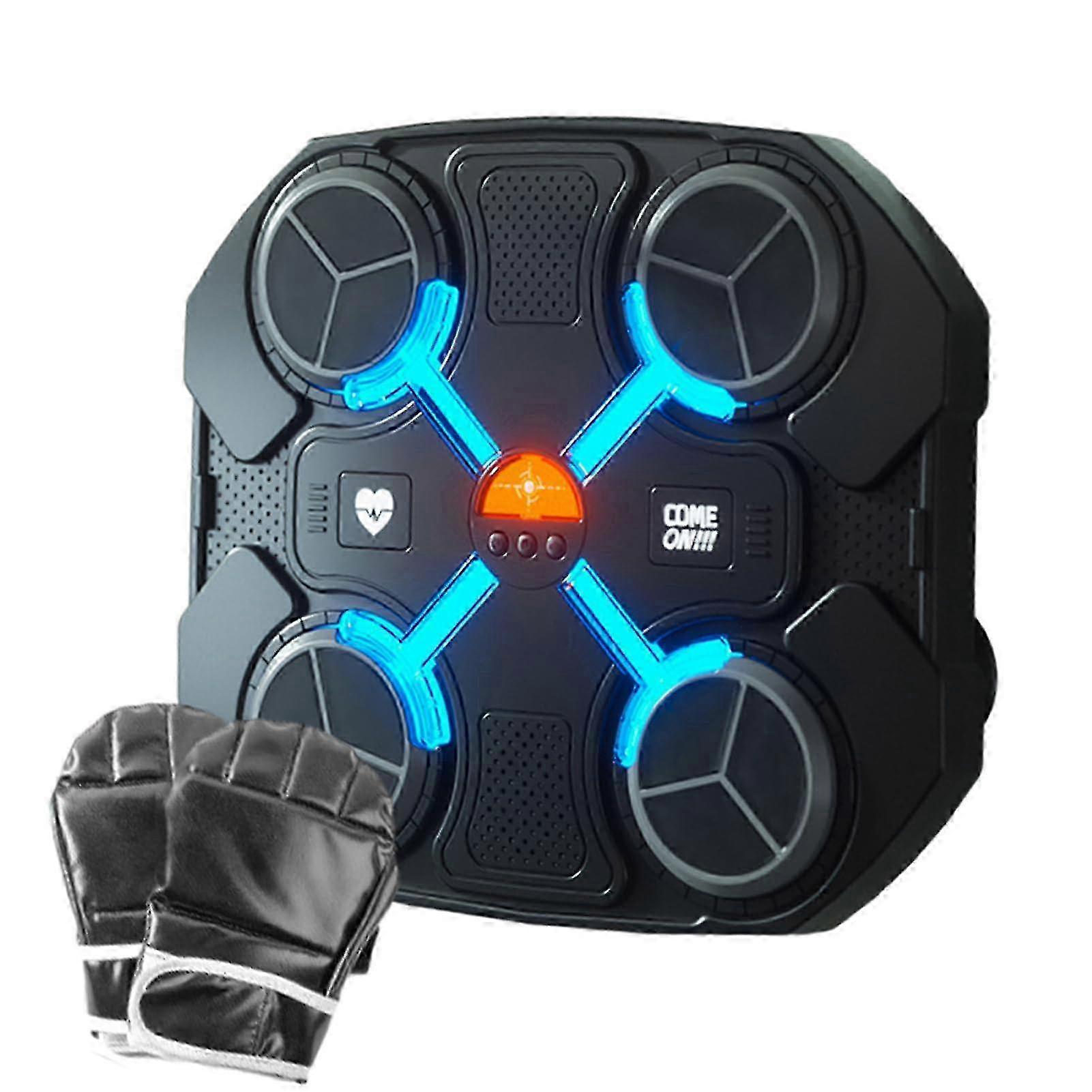 Electronic boxing wall target, black/pink, three-speed adjustment and Bluetooth pairing