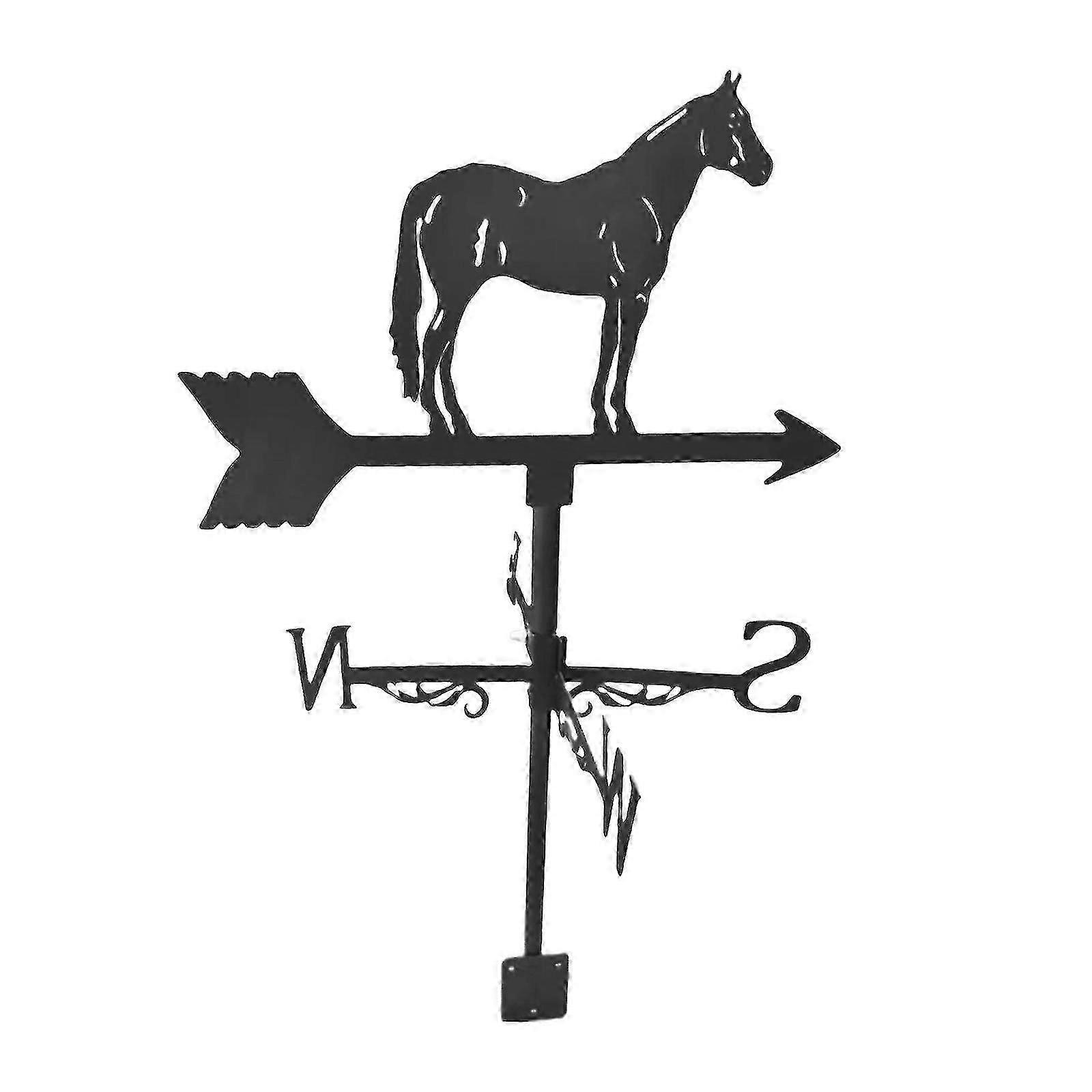 Metal wind vane, pony shape, UV resistant, easy to assemble, suitable for multiple scenarios