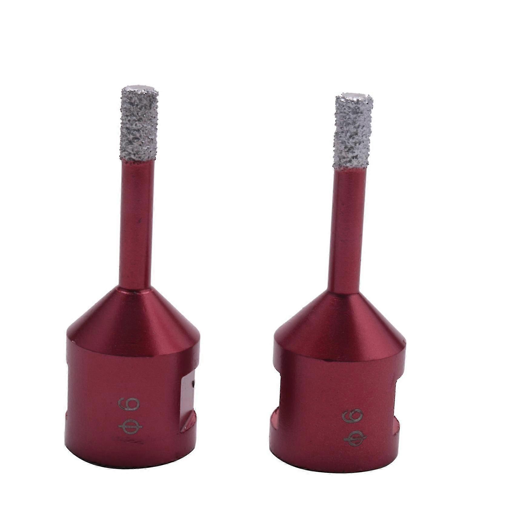 Diamond core drill bits, 2 pieces, 6mm diameter M14, fast drilling with less chipping and material saving