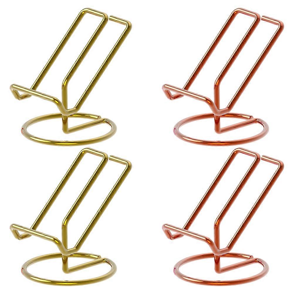Multipurpose Phone Stand for Storage Use with Elegant Simple Design 4pcs Iron Assorted Color