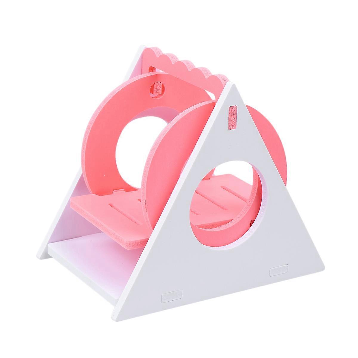 Wooden Triangle Swing Hammock For Small Pet Indoor Play 13.7x9.6x12 Cm Rocking Chair 1Pack