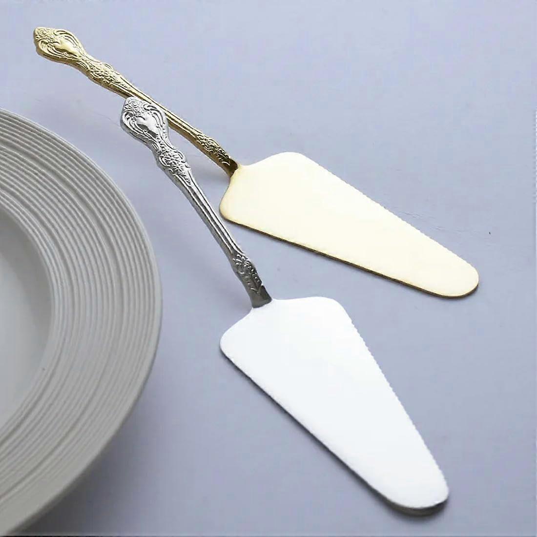 Stainless Steel Cake Server Engraved Durable MultiTool for Cake, Pie, Pizza, Slicer, Pastry and Cheese, Silver