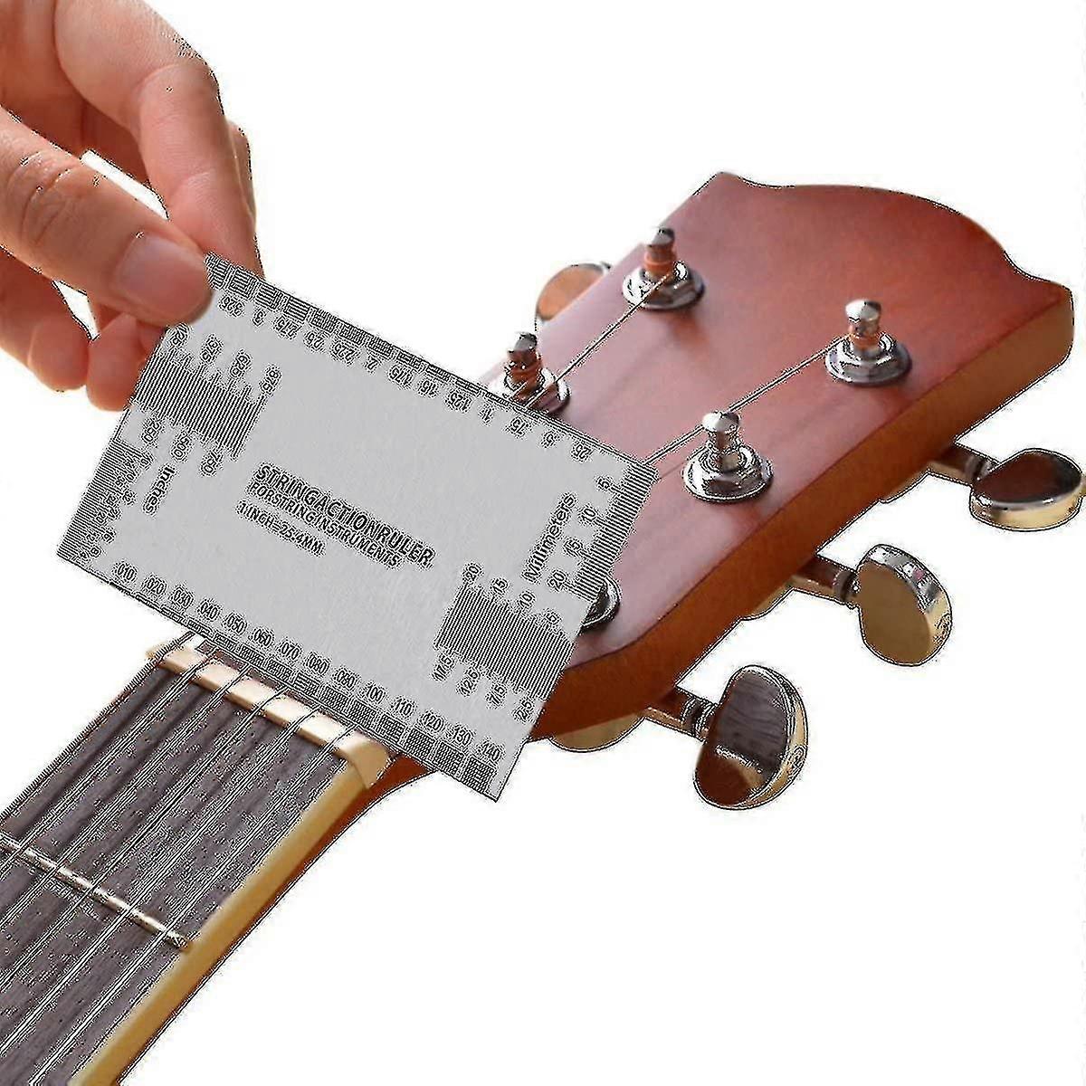 Guitar String Action Ruler Gauge Tool Measuring Kit For Electric Bass And Acoustic Guitar