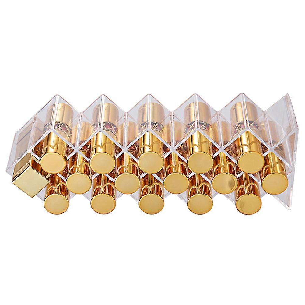 Transparent Lipstick Holder with Multilayer Fish Shape Design for Storing Lipstick on Counter 16 Grids