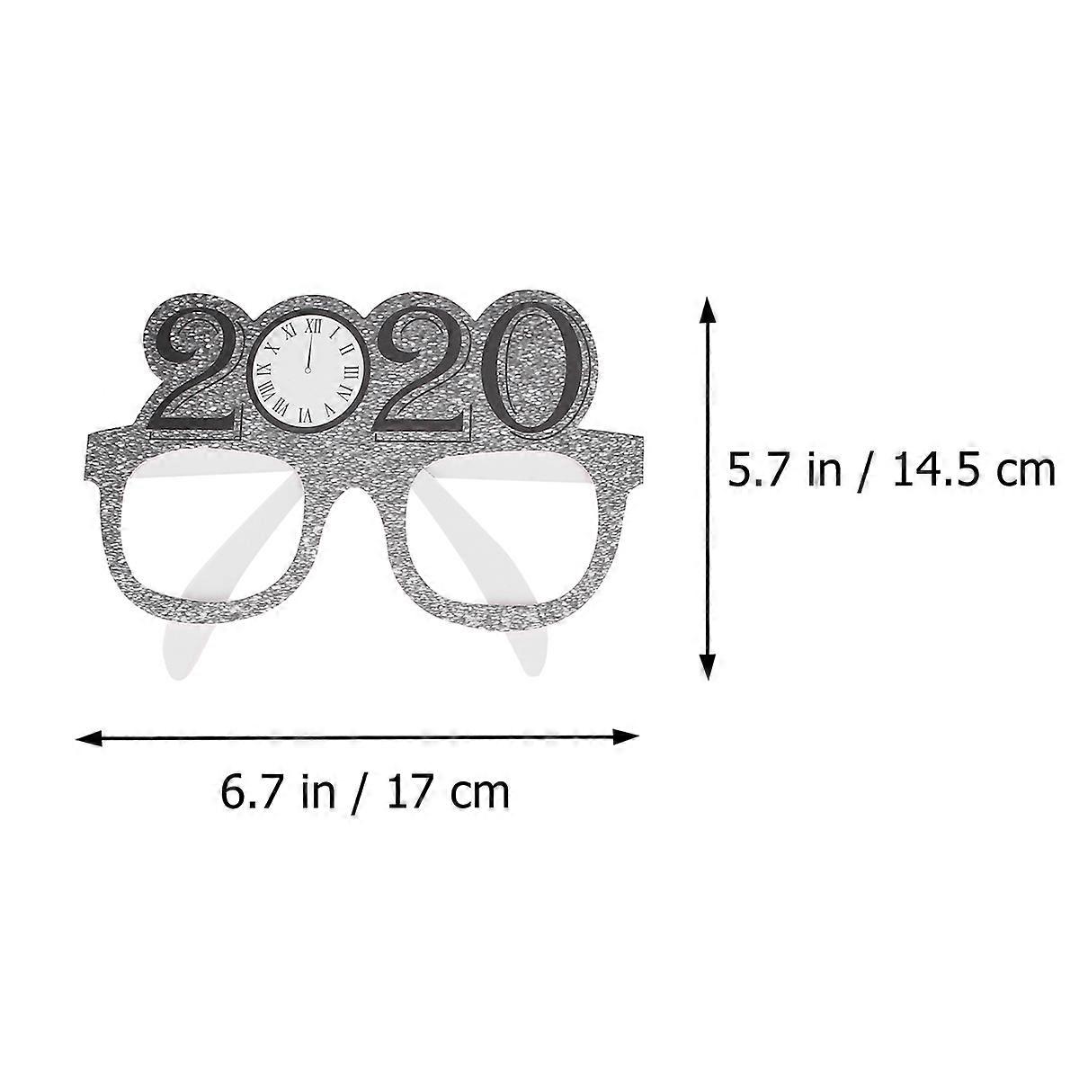 10Pcs Quirky New Year Photo Glasses Frames For Kids Adults In Silver Color Ideal For Party Style Fun