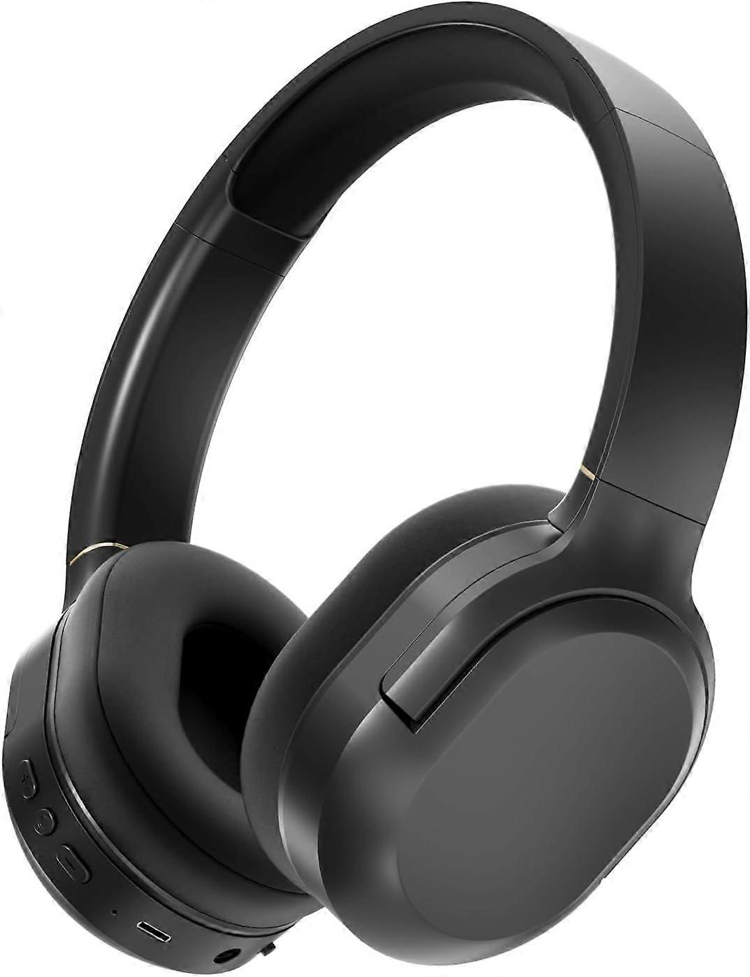 Wireless Active Noise Cancelling Headphones, Built-in Microphone, Deep Bass, Bluetooth 5.3, Suitable for Travel, Home, Office (Black)