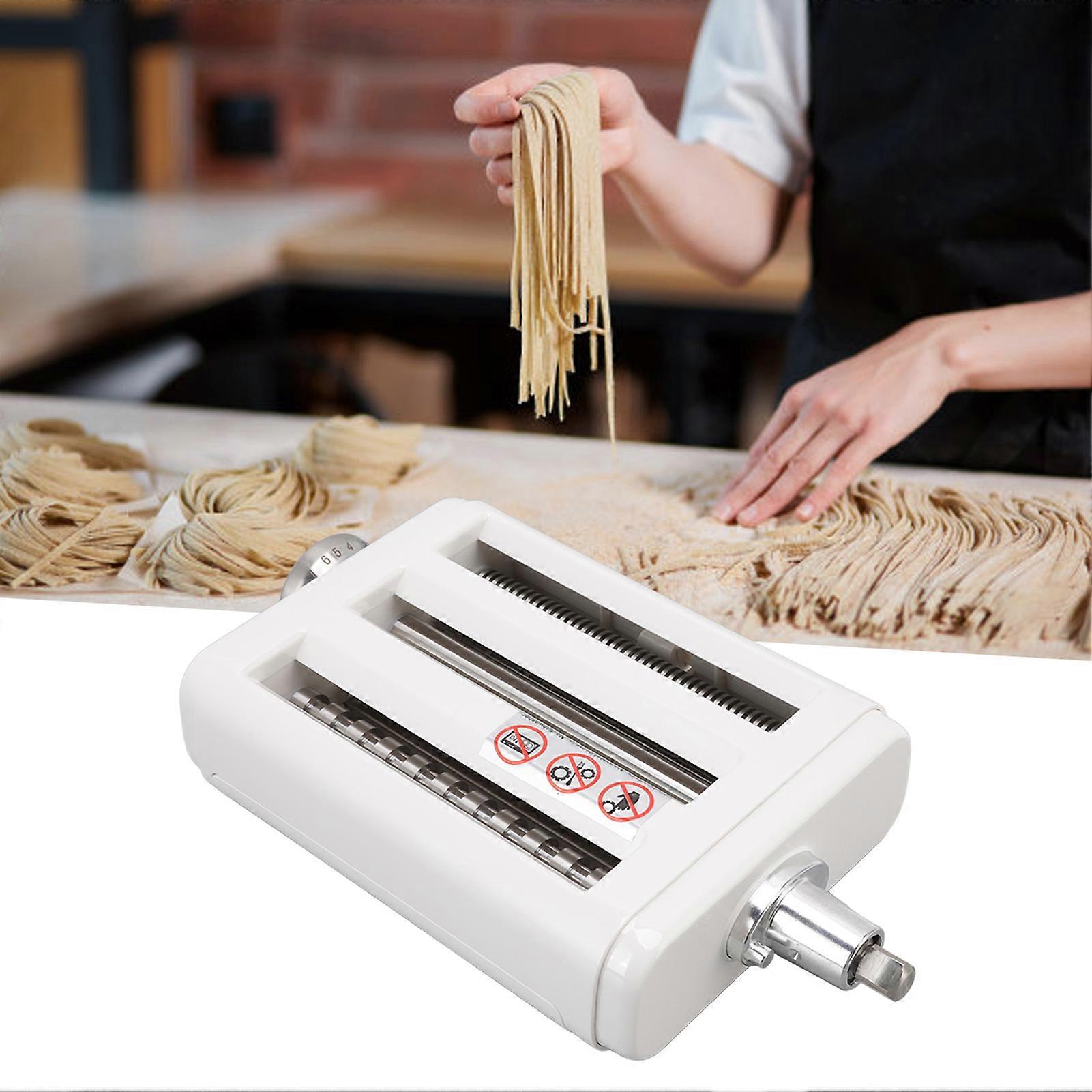 3 in 1 Pasta Maker Attachment Stainless Steel Roller 140mm Width