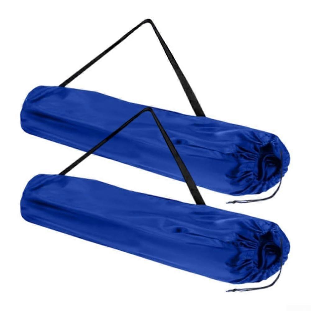 Portable Foldable Chair Storage Bags 2-Pack With Drawstring Closure And Adjustable Shoulder Straps Blue
