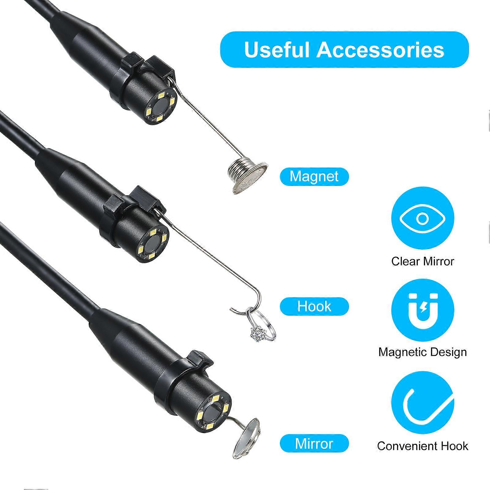 4.5" IPS Borescope Camera 14mm Lens 2600mAh 4 LED Waterproof