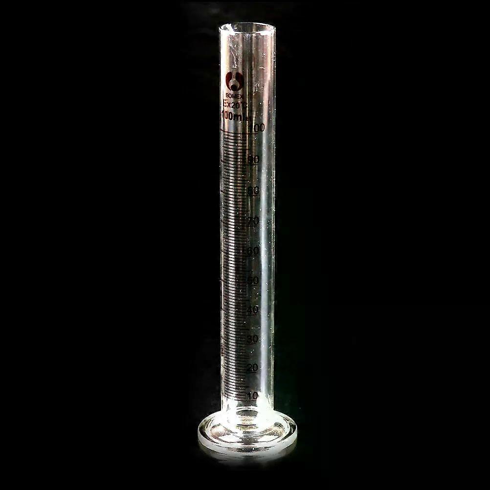 1 Pc Professional Lab Thick Glass Graduated Measuring Cylinder 100 ML Single Metric Scale Chemistry Lab Spout Measure