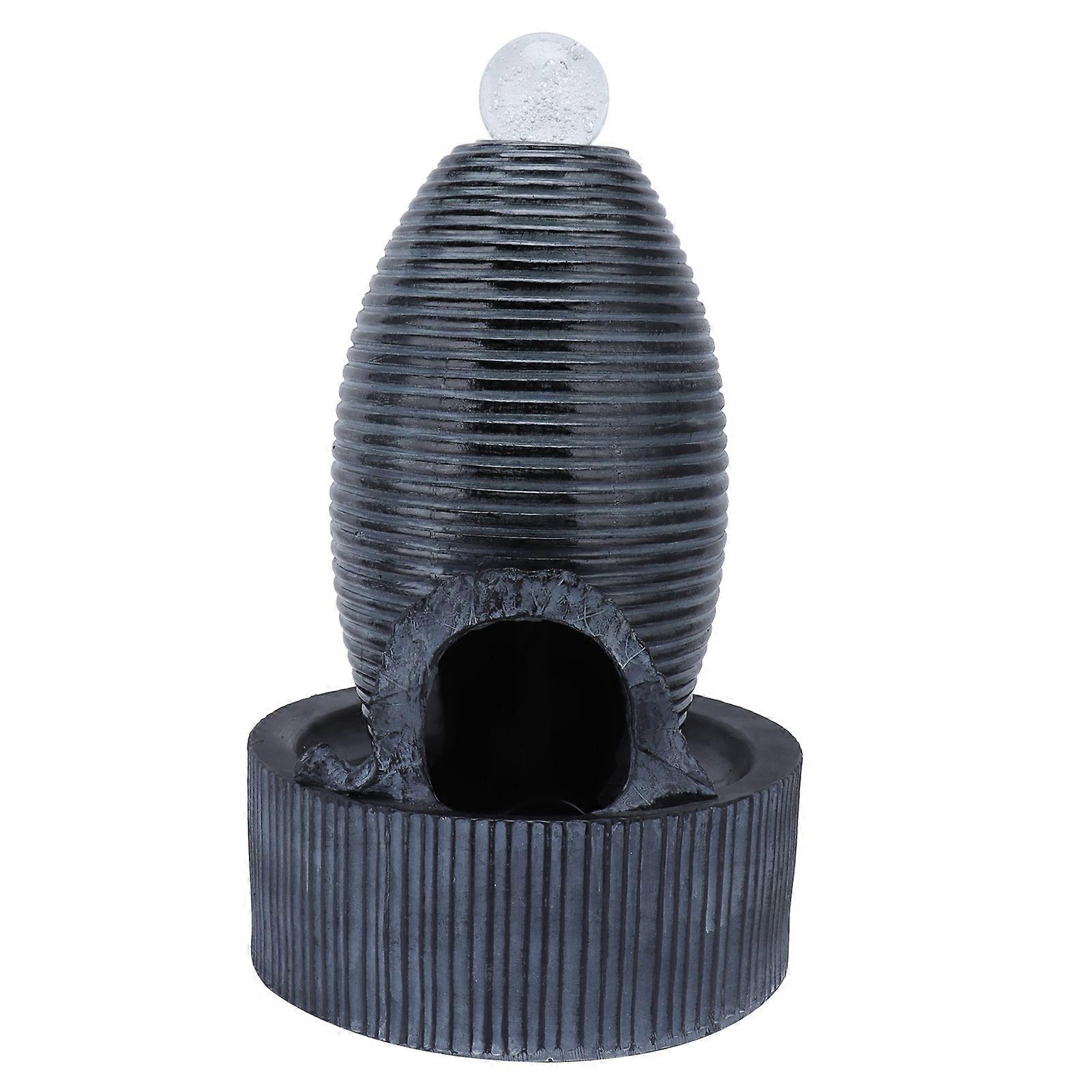 Chinese Style Resin Vase Tabletop Fountain 39.5cm 26x26cm EU Plug