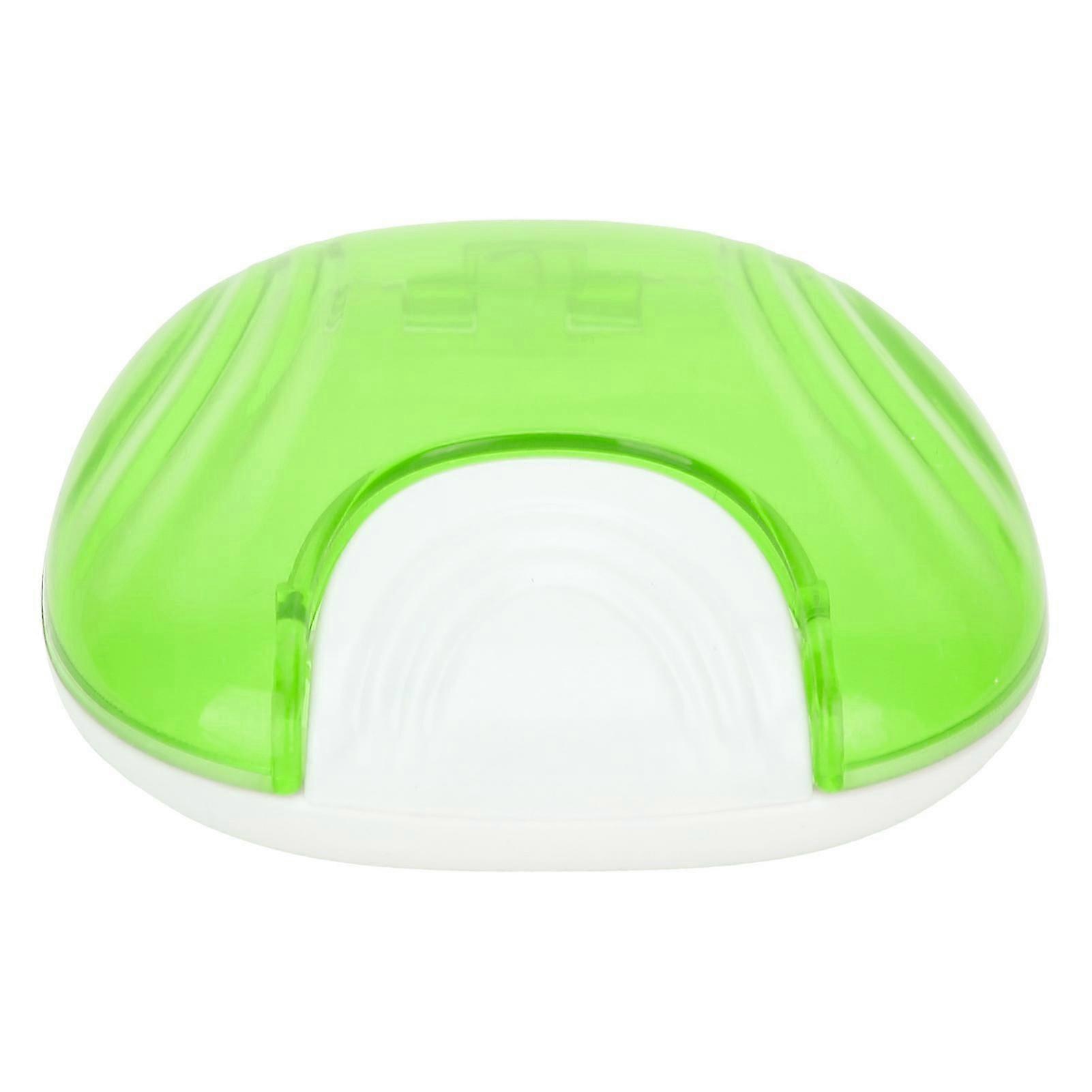Orthodontic Retainer Case, Denture Container, Portable Storage Box, Light Green