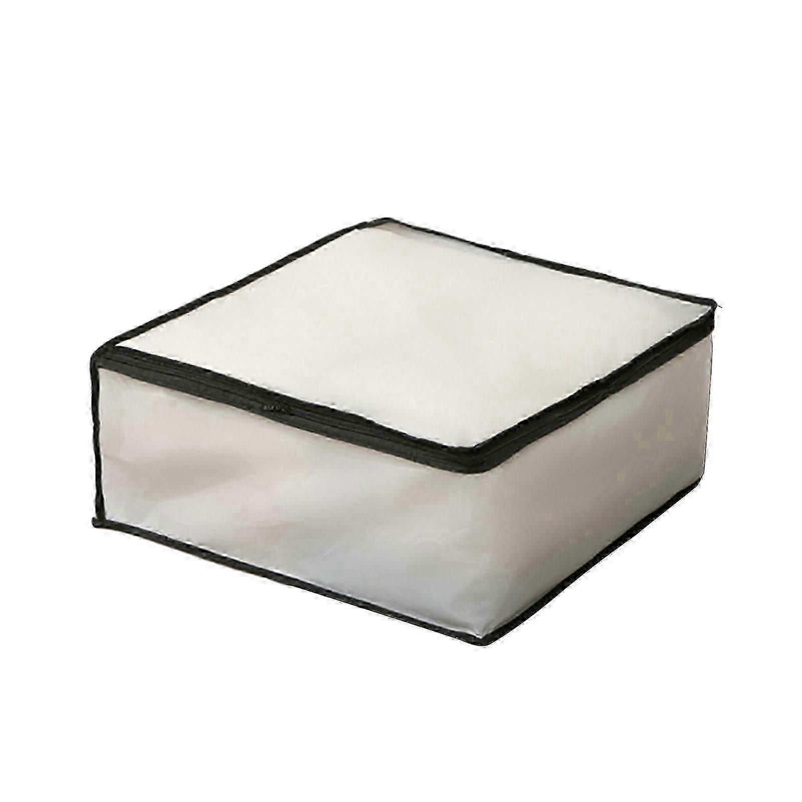 Translucent Quilt Storage Bag with Zipper Moisture-proof Dustproof Storage Box for Pants Sweater