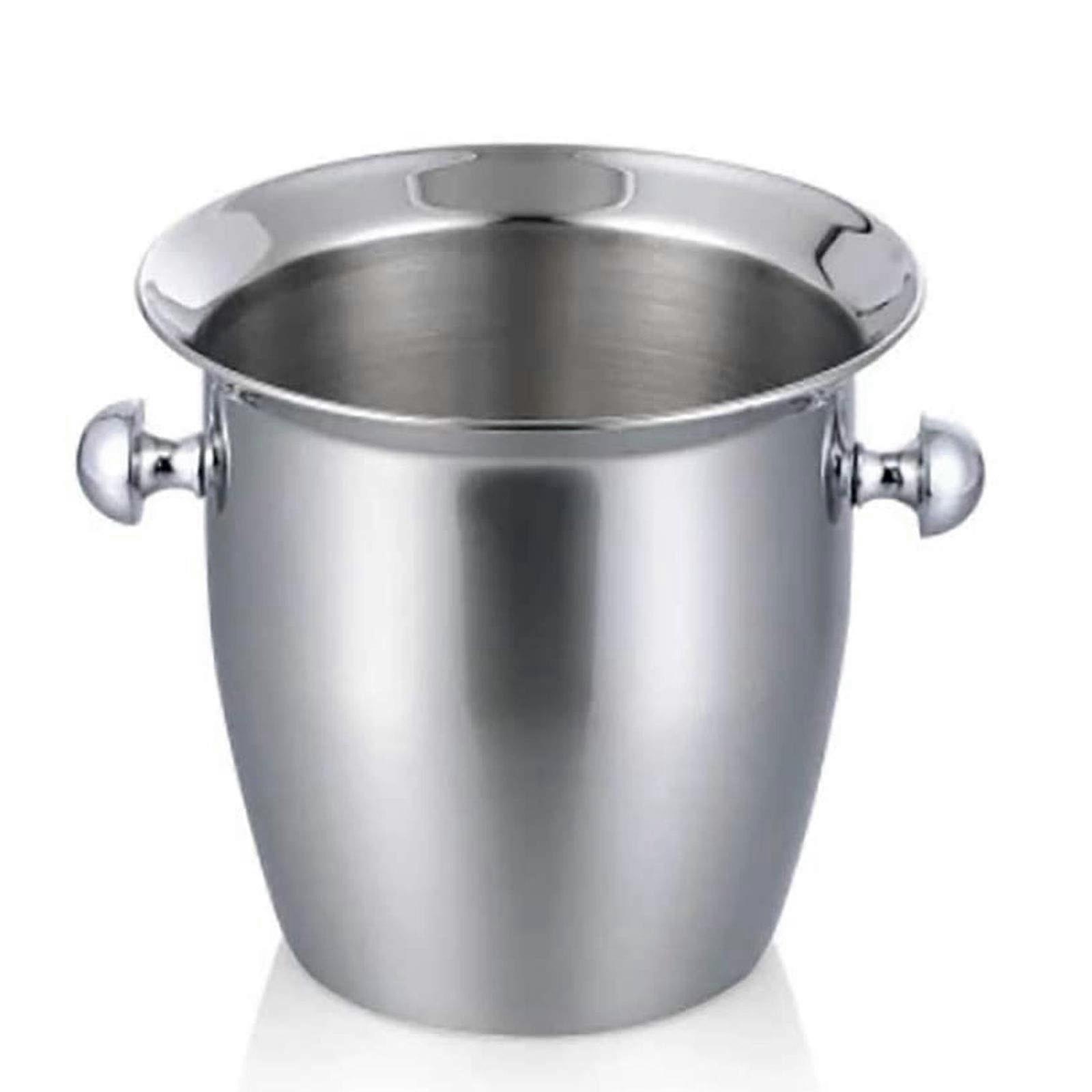 Large Drinks Cooler Beer Bucket 2L/5L Insulated Stainless Steel DoubleWalled Ice Bucket With Tongs For Beer And Wine