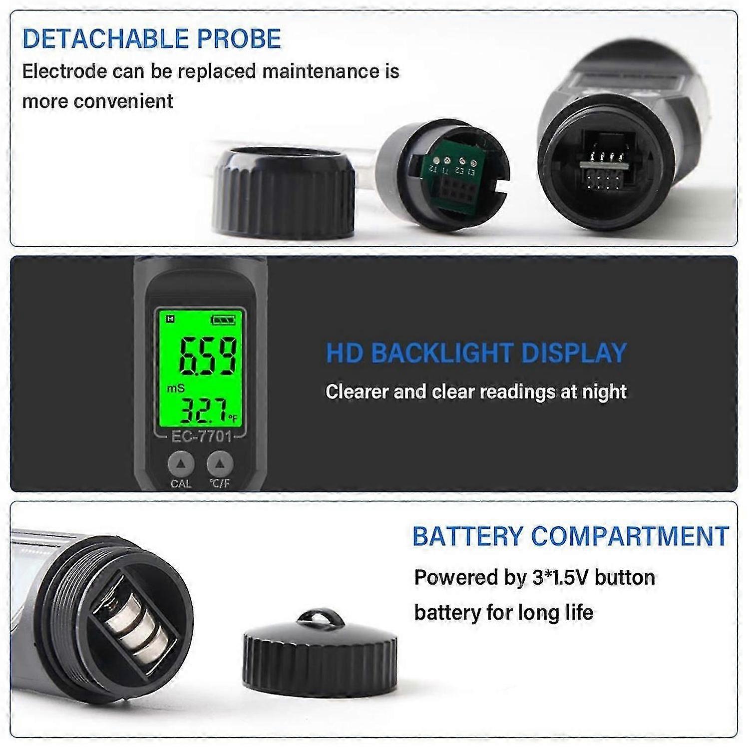 EC-7701 Smart Soil EC Meter 0.0-10.0ms/cm Soil Tester