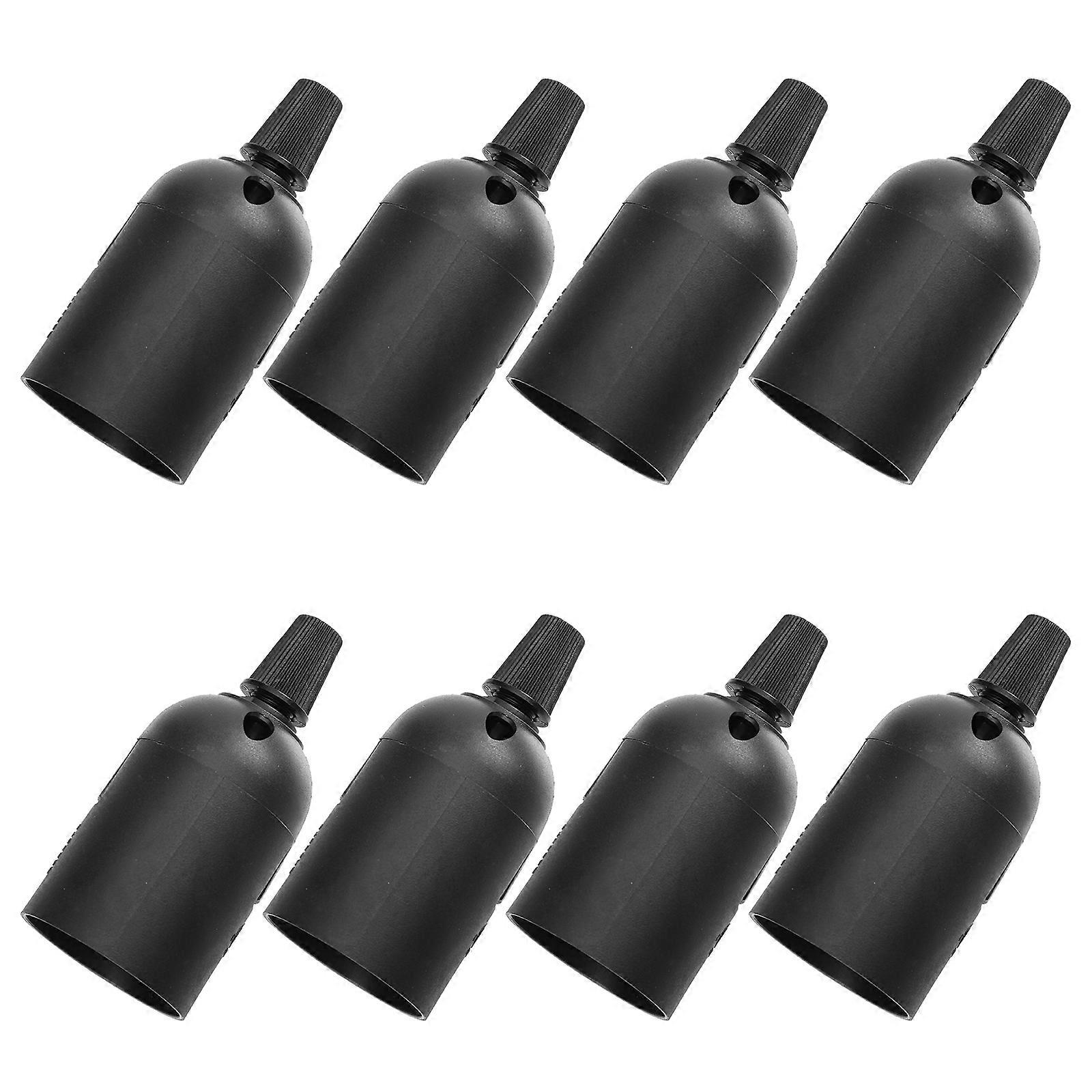 8Pcs E26 Lamp Holder Durable PVC Light Adapter for Home Use