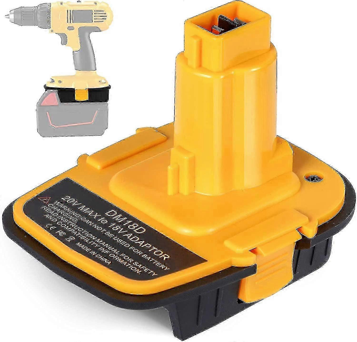 suitable for Dm18d Dca1820 Battery Adapter With Usb For Dewalt 20v/18v For Milwaukee M18 18v Lithium Battery Dcb2-jc