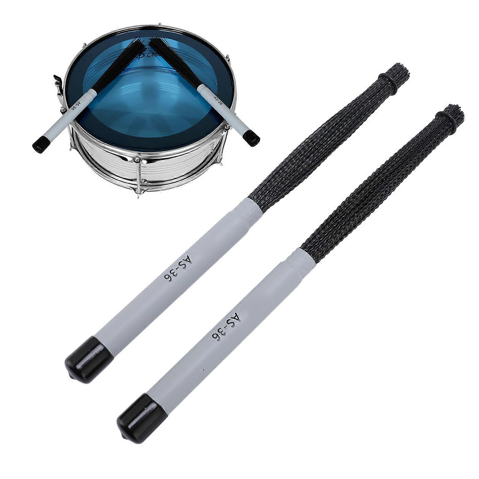 1 Pair Retractable Nylon Cajon Drum Brushes with ABS Handle
