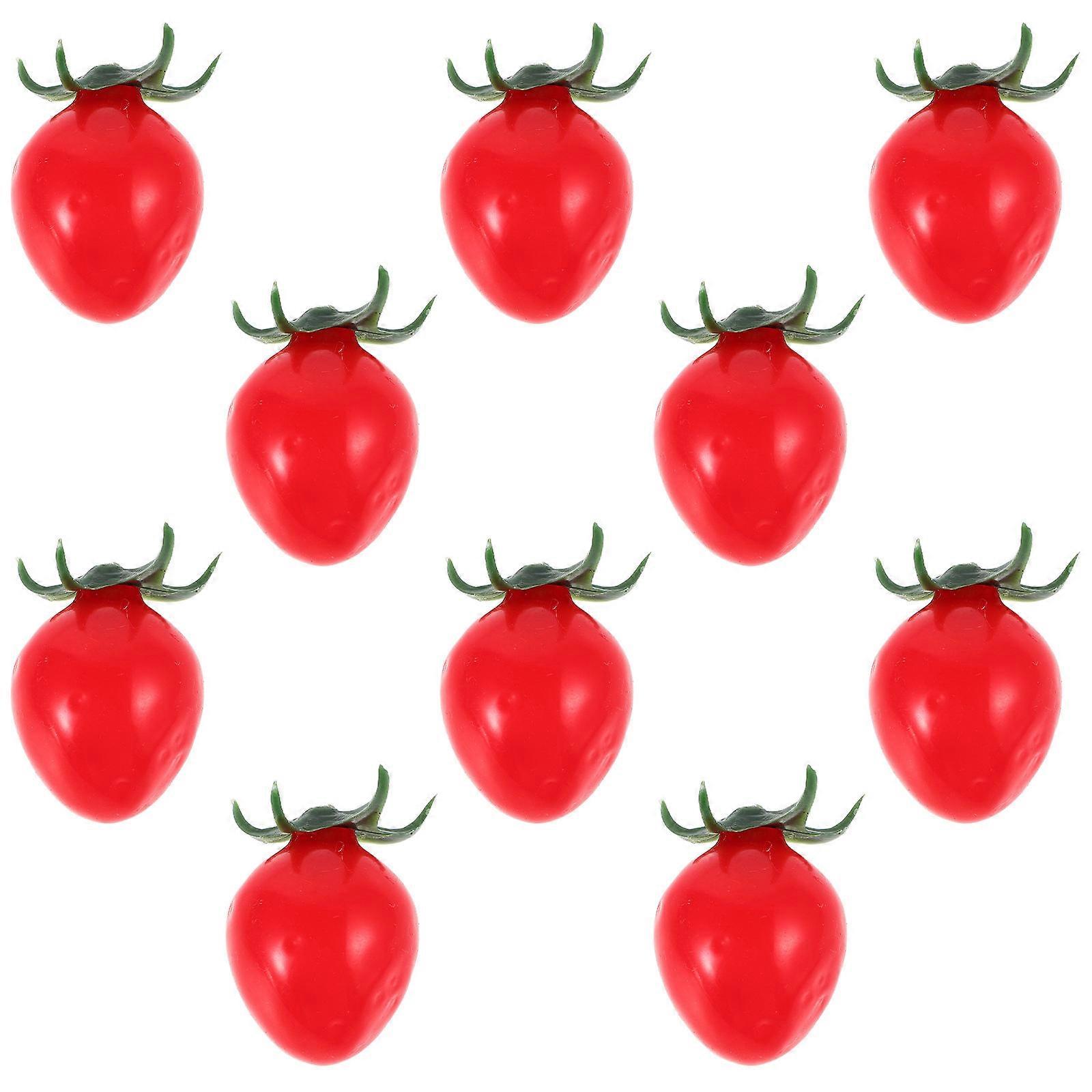 Simulation Tomato Mini Artificial Tomatoes for Decor 10Pcs Realistic Cherry Fruit