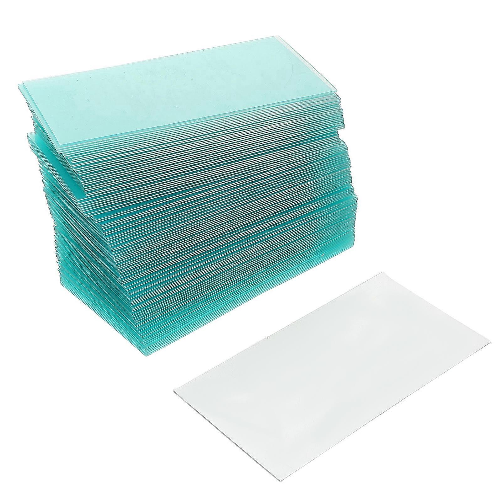 Welding Shield Cover Welding Replacement Lens Pc Sky-Blue for Industrial Work 100Set