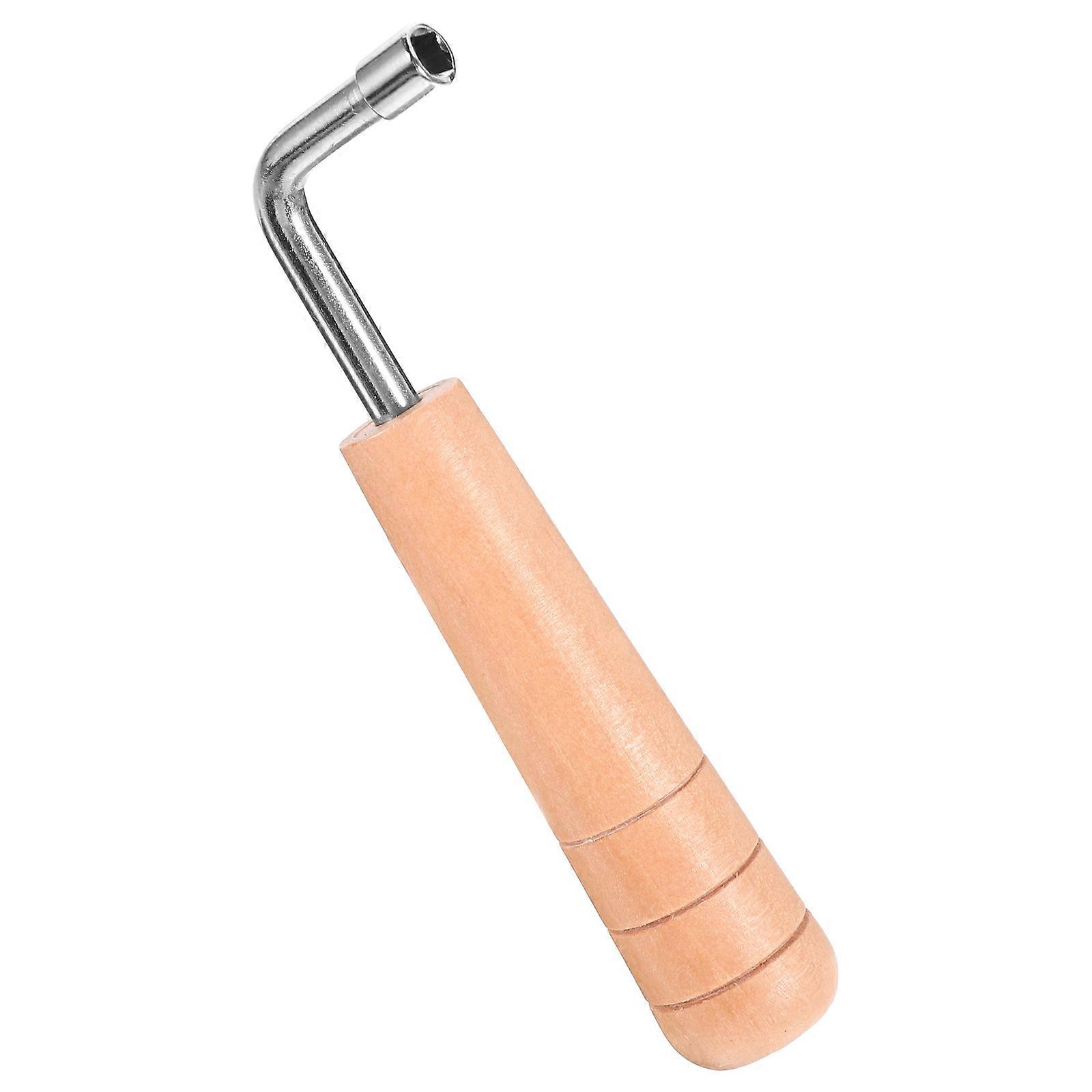 Tuning Wrench for Harp with Wood Handle L Shape Adjustment Tool 3Pcs Set