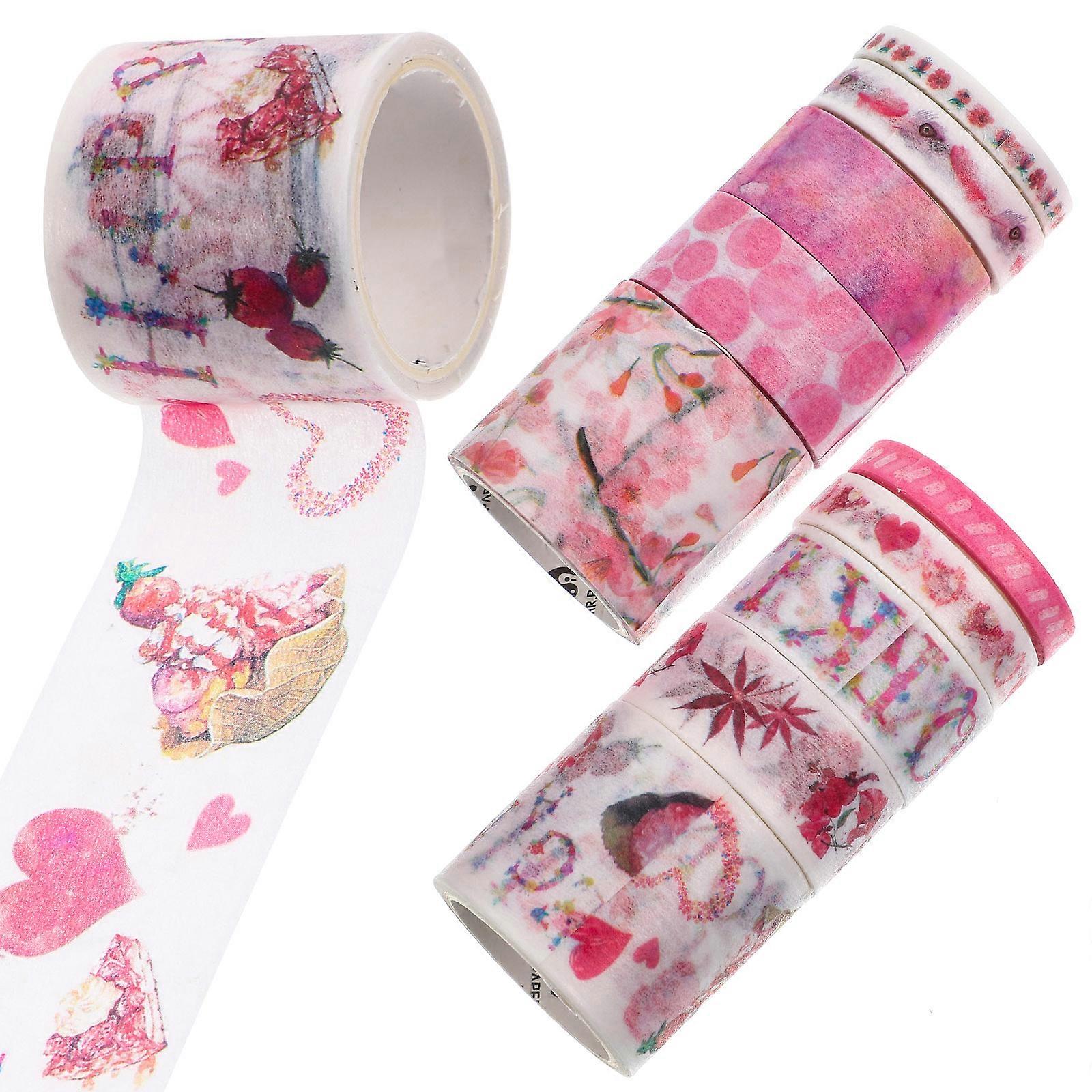 Decorative Washi Tape Journal Adhesive Gift Packaging Environmentally Friendly Material Removable Without Residue 10Pcs