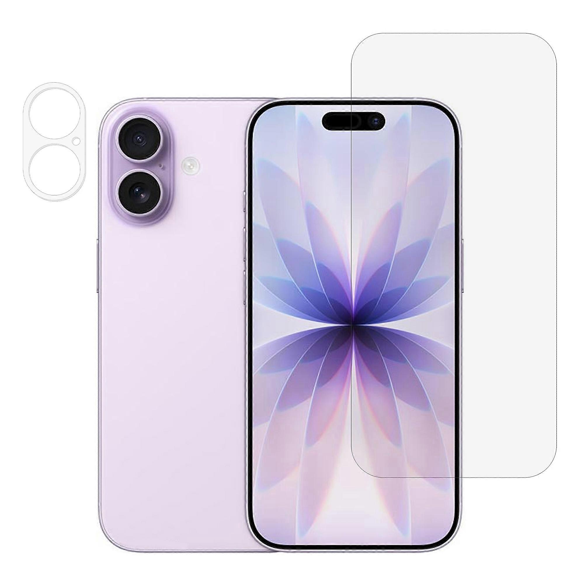 TKdaddy For iPhone 17 Screen Protector 0.3mm Arc Edge Ultra Clear Tempered Glass Film with Camera Lens Protector