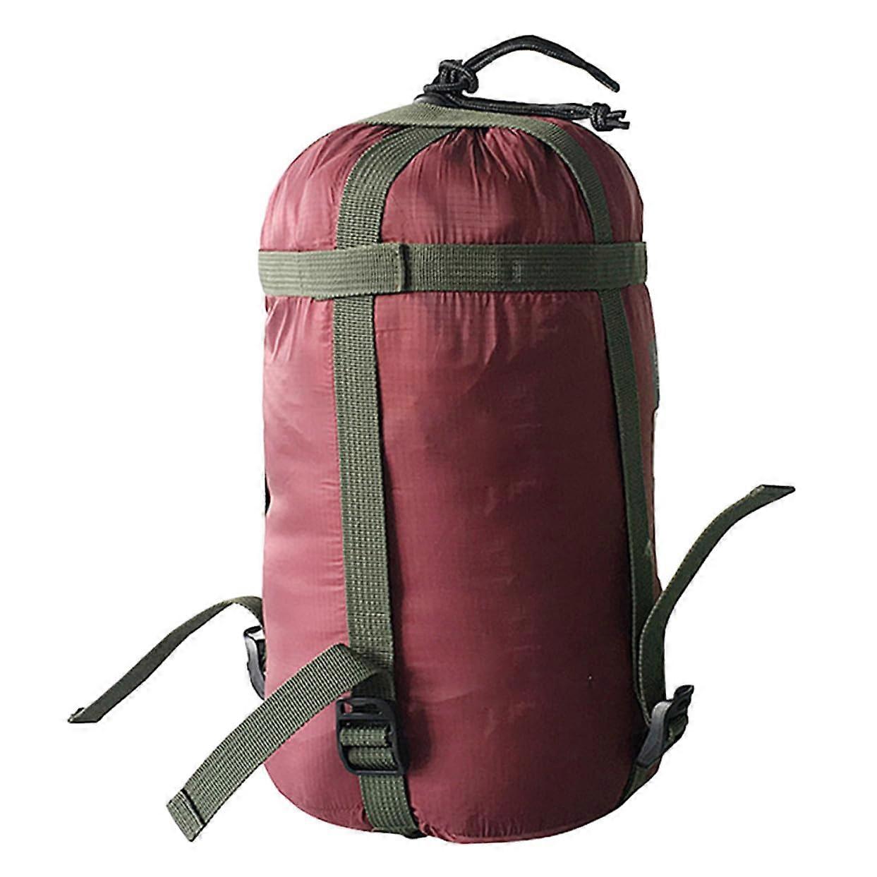 Portable Compression Sack For Camping And Hiking With Straps Lightweight Outdoor Quilts Storage Bag Reinforced Stitching