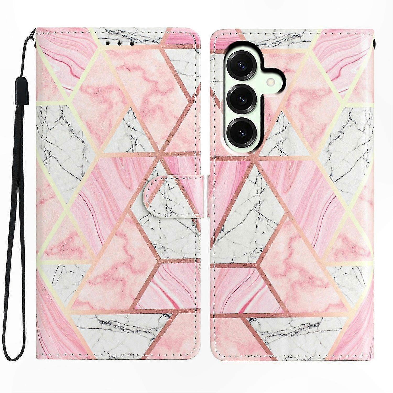 Galaxy A17 Wallet Case PU Leather Stand Cover with Strap