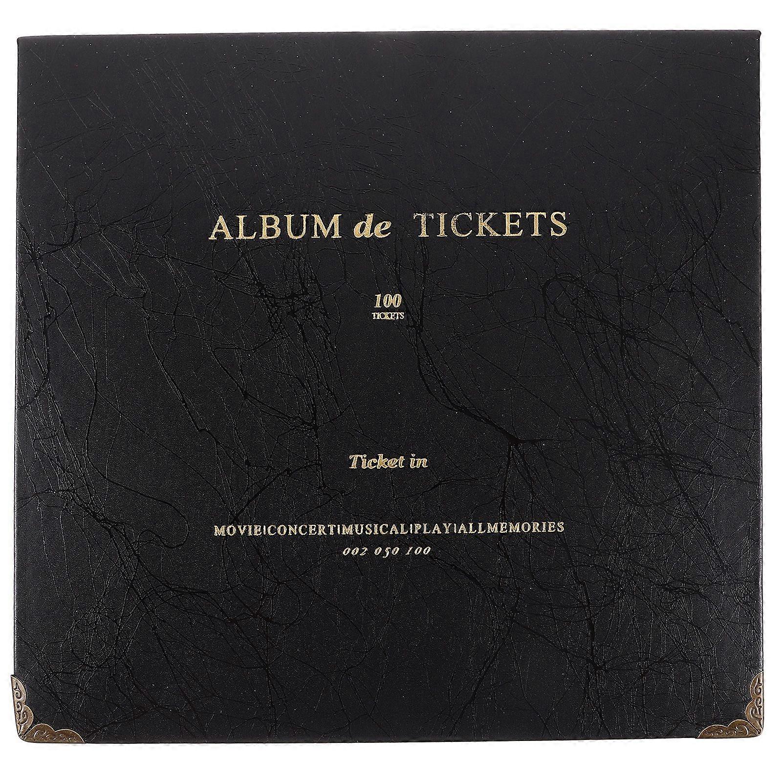 1 Book of Multi-functional Movie Tickets Plane Tickets Collection Album Loose-leaf Card Book