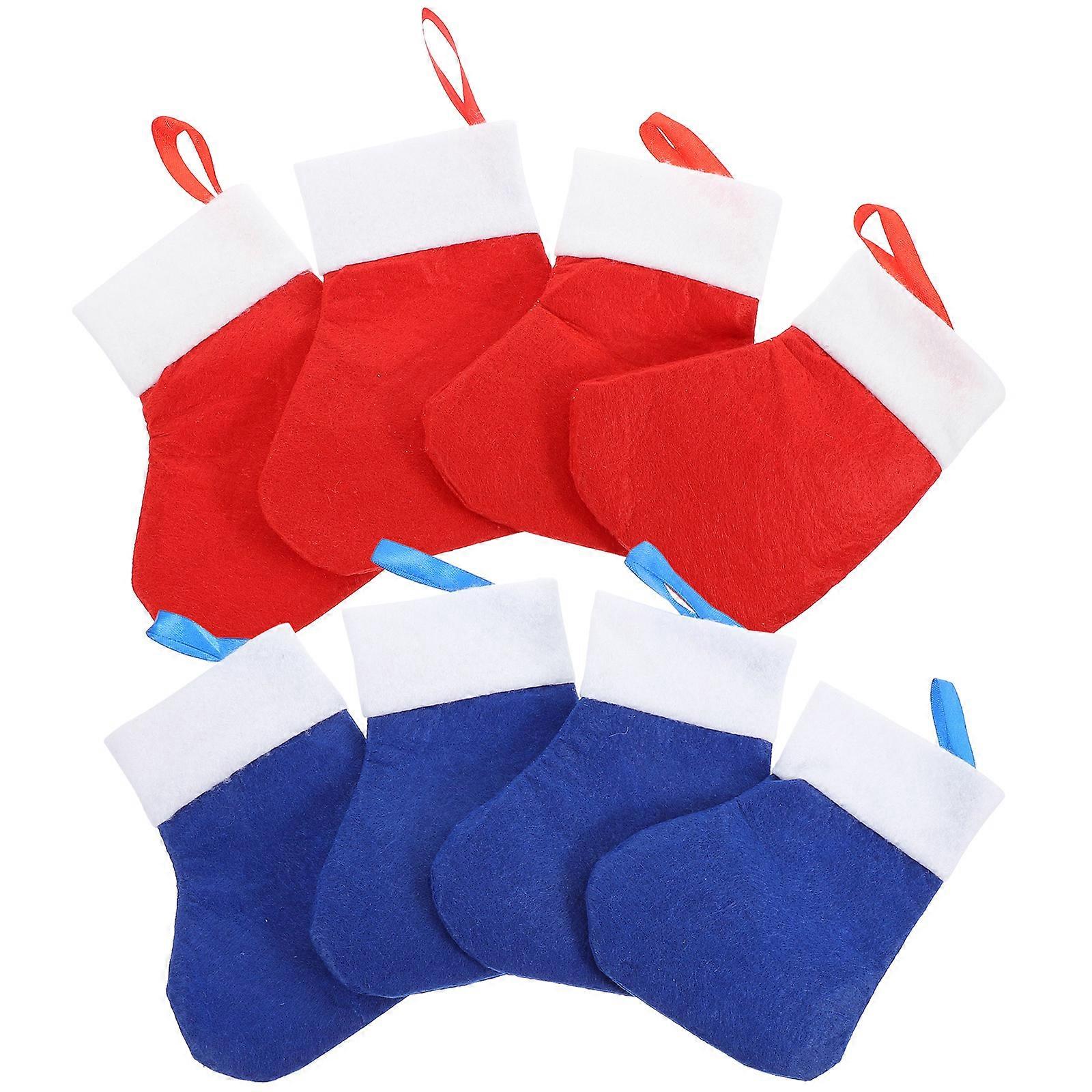 Silverware Holder for Party Xmas Cloth Socks for Storage 8Pcs Colorful