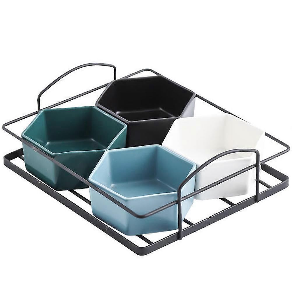 Creative Fruit Plate with Compartments Dried Fruit Tray 1Set for Home