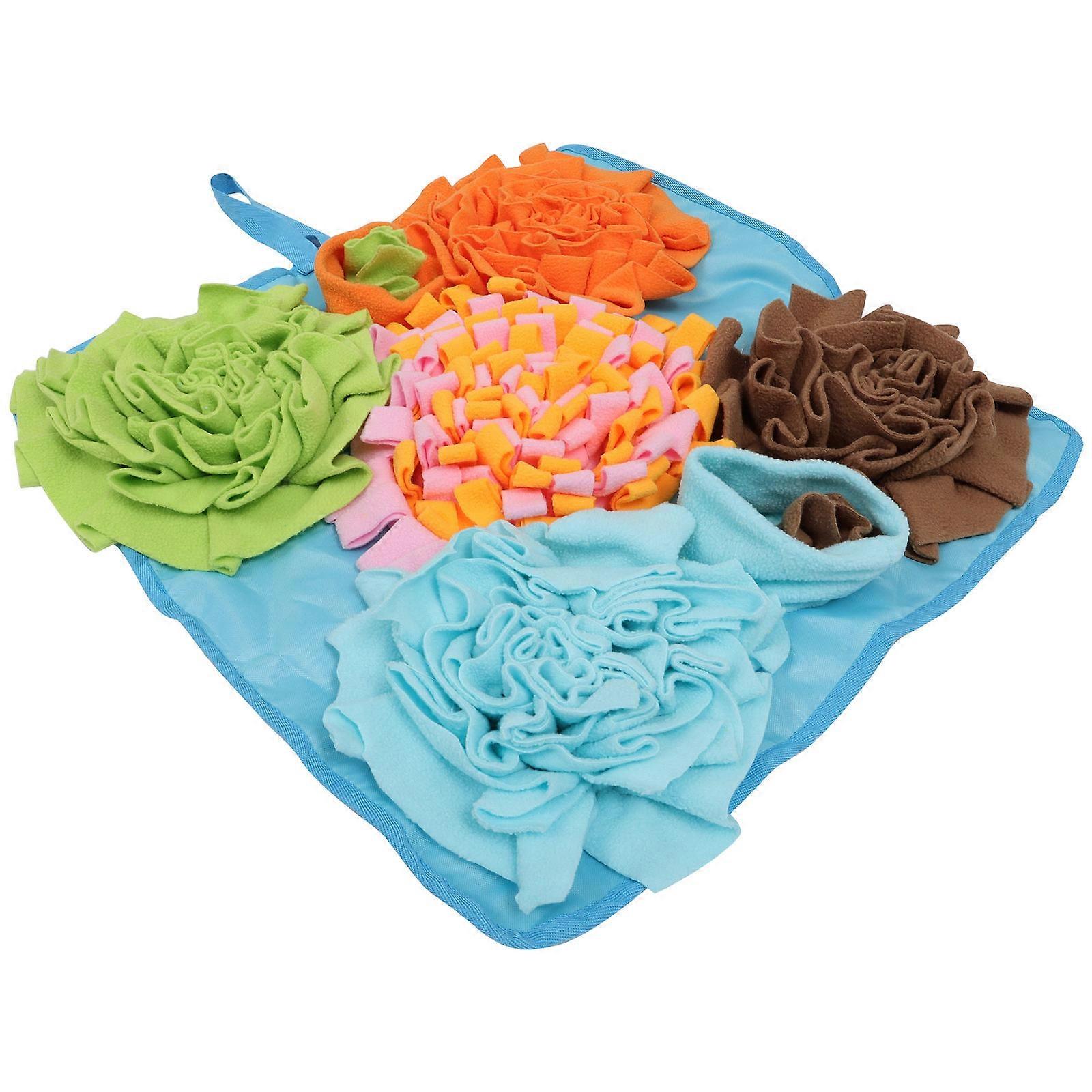 Dog Snuffle Mat for Slow Feeding with 1Pcs Assorted Color Canvas Design
