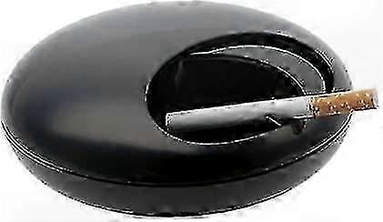 Pebble-Shaped Covered Ashtray for Indoor Spaces