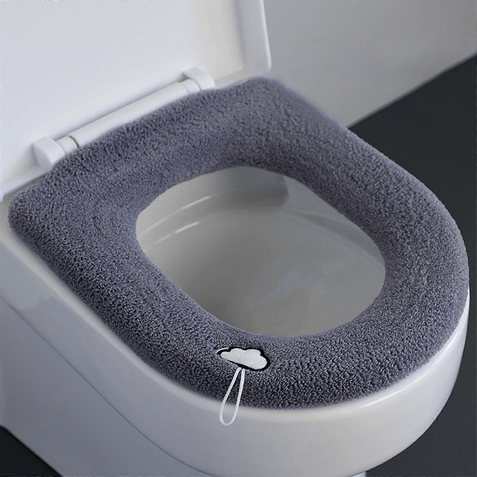Universal Toilet Seat with Handle, Thickened Washable Cover Set for Comfort & Hygiene - Compatible with Most Seats