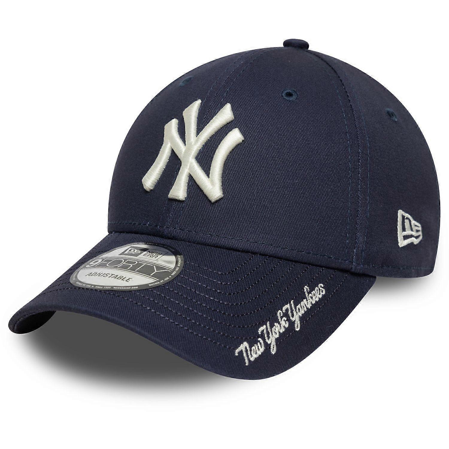 New Era 9Forty Strapback Cap - VISOR SCRIPT New York Yankees