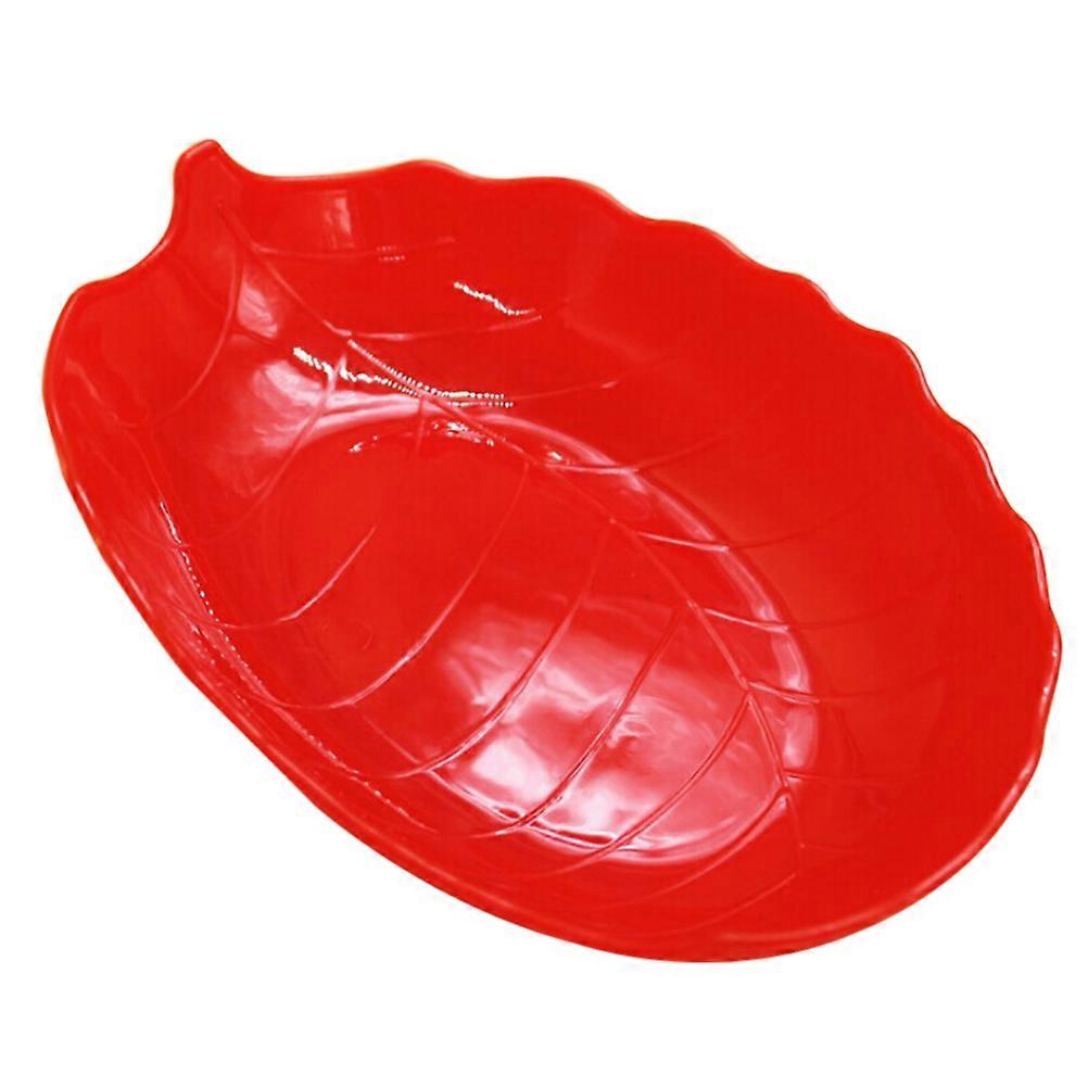 Fruit Bowl Leaf Shape for Fruit and Candy Storage Red Basket